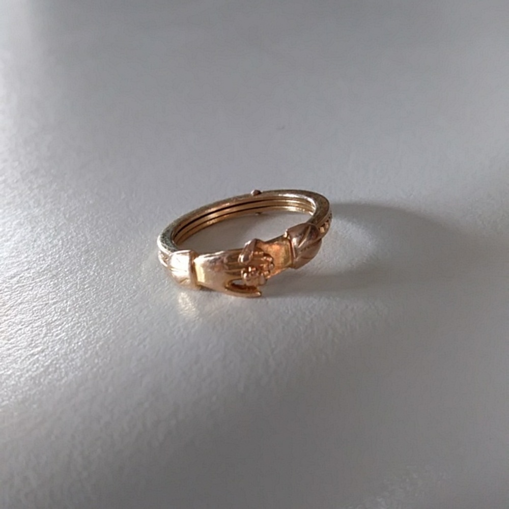 Vintage 14kt. Fede Gimmel ring sz. 6